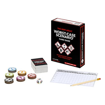 Moose games The Very Adult Worst-CASE Scenario Card Game - All New Party Game | 0% Trivia, 100% Humorous Fun, Black - style: Adult Version