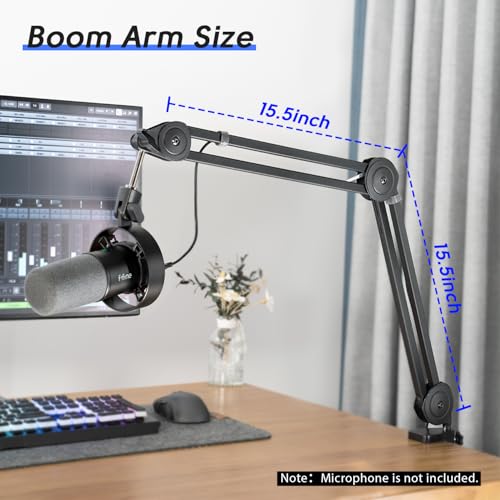 FIFINE Gaming USB Mic and Arm Stand, PC Computer RGB Microphone for Live Streaming, Meeting, Podcasting, Video, with Monitoring Headphone Jack, Light Control, for MAC OS/Windows (A8W+BM63)
