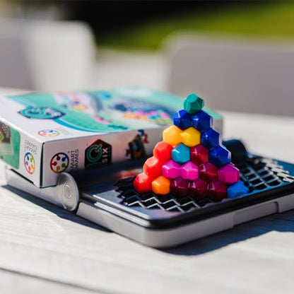 SmartGames IQ Six Pro Travel Game for Kids and Adults, a Skill-Building Brain Game - Brain Teaser for Ages 8 & Up, 120 Challenges in Travel-Friendly Case