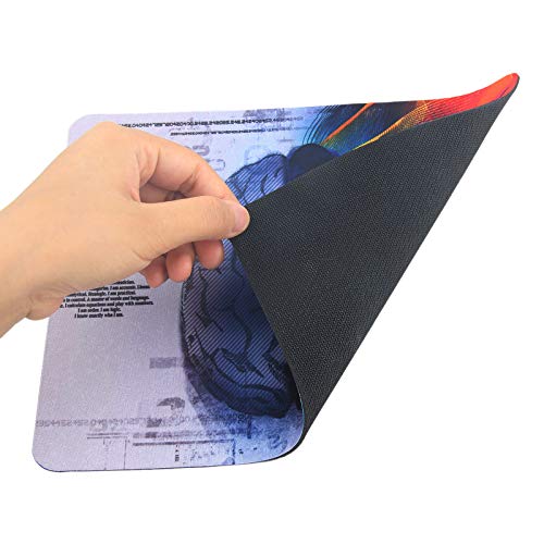 Non-Slip Rubber Base Mousepad for Laptop Computer PC Personality Desings Gaming Mouse Pad Mat 9.45 X 7.87 inch - color: Brain