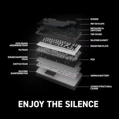 msi Forge GK600 TKL Wireless Sky - Mechanical Linear SWITCHES - Dye-Sublimated PBT Keycaps, Anti-Slip Base, RGB LED, USB 2.0, Bluetooth, 2.4 GHz - Tenkeyless - style: FORGE GK600 TKL W SKY US