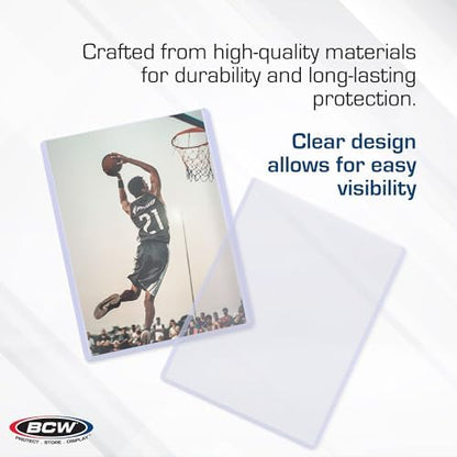 BCW 6x9 Topload Holder and 6x9 Photo Sleeves Combo Pack | Sheet Protectors Compatible with Postcards, Prints, and Documents | Acid-Free, PVC-Free, Archival Quality