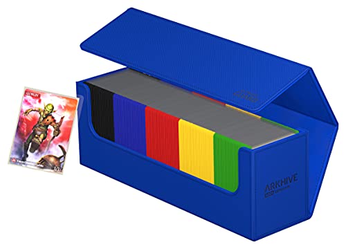 Ultimate Guard Arkhive 400+, Deck Case for 400 Double-Sleeved TCG Cards, Blue, Compatible with Boulders, Magnetic Closure & Microfiber Inner Lining - color: Blue, size: 400+