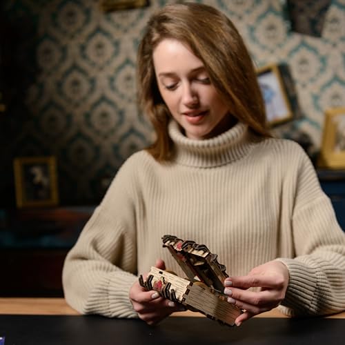 UGEARS Harry Potter The Monster Book of Monsters - 3D Wooden Puzzle for Adults, Mechanical Wooden Model Kit, DIY Building Craft Kit, Brain Teaser Puzzle, Collectible Book Design, Hobby Gift for Adults - style: The Monster Book of Monsters