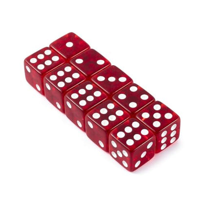 10 Pieces Polyhedral D6 Dice Set, 6 Sided Dice 16mm for RPG MTG DND Table Games (Transparent Dark Red) - color: Transparent Dark Red