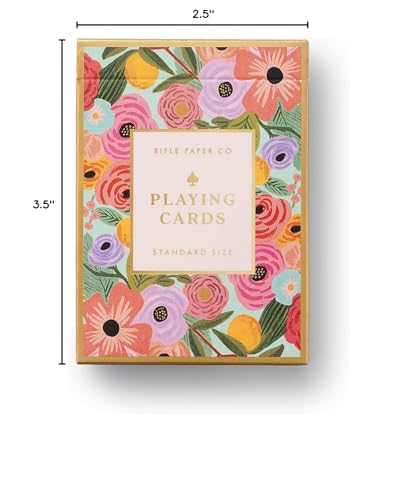 RIFLE PAPER CO. Garden Party Themed Playing Cards for Adults, Standard Deck of Cards for Card Games and Poker at Home or Party, Beautiful Printed Floral Design