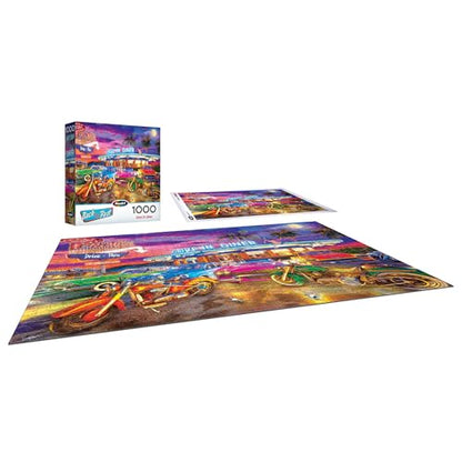 RoseArt - Back to The Past - Drive in Diner - 1000 Piece Jigsaw Puzzle for Adults - style: Drive In Diner