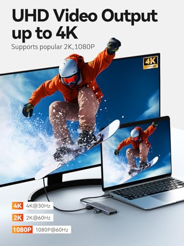 USB C Hub, QUUGE 5in1 USB C HDMI Adapter with 4K@30HZ HDMI, 100W PD, 3×USB A 3.0 Ports, Aluminum Ultra Slim Hub for Switch, MacBook Air/Pro, Galaxy S/Z/Note Series & More. - style: QC501【1 × HDMI + 3 × USB-A + PD】