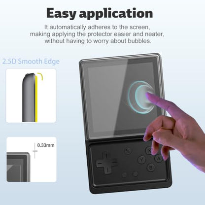 2-Pack Screen Protector for Anbernic RG Rotate 3.5 inch handheld game console, KONXISA Tempered Glass handheld game console Screen Protector, 9 Hardness HD Clear Anti-Scratch Bubble-Free Protective Film