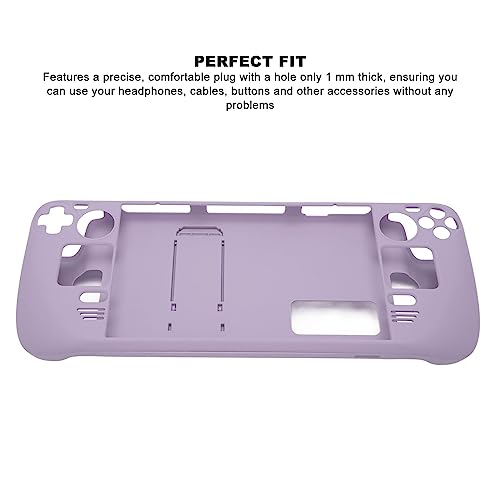 MUNEFE Kickstand Protective Case for Steam Deck, Cover Protector with Stand Base, Full Fingerprint Proof Protective Case for Protecting Your Gaming Console(Lilac Purple)