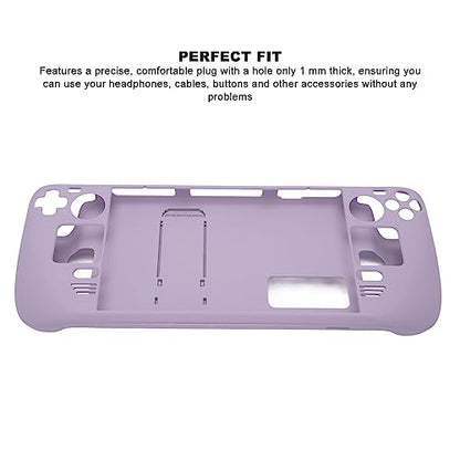 MUNEFE Kickstand Protective Case for Steam Deck, Cover Protector with Stand Base, Full Fingerprint Proof Protective Case for Protecting Your Gaming Console(Lilac Purple)