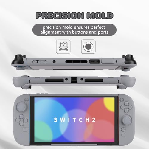 PlayVital Hard Case Carrying Case Set for Nintendo Switch 2 Gray