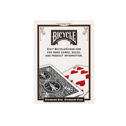 Bicycle Black Playing Cards Standard Index Poker Size Classic Deck | Sleek black Rider Back design, Air Cushion Finish, Made in USA, For poker rummy euchre canasta and pinochle