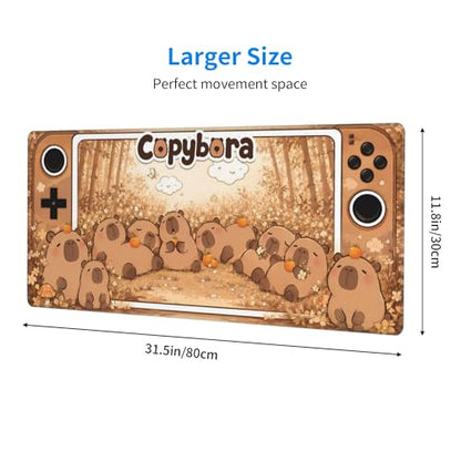 Capybara Gaming Mouse Pad Extended Large Mouse Mat 31.5 X 11.8 Inch Nonslip Rubber Base Long Desk Pad Stitched Edges Mousepad Mice Pad for Office Home Game - color: Capybara