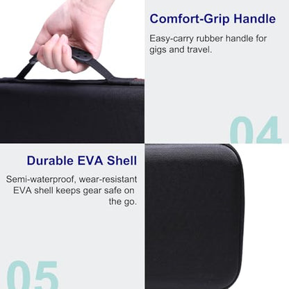 LTGEM DJ Controller Case for Hercules Compact DJ DJControl Starlight - Hard Storage Travel Protective Carrying Bag - size: Hercules DJControl Starlight