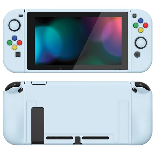 playvital ZealProtect Soft Protective Case for Nintendo Switch, Flexible Joycon Cover Slim Cover for Nintendo Switch with Screen Protector & Thumb Grips & Direction Button Caps - Sky Blue - color: Sky Blue