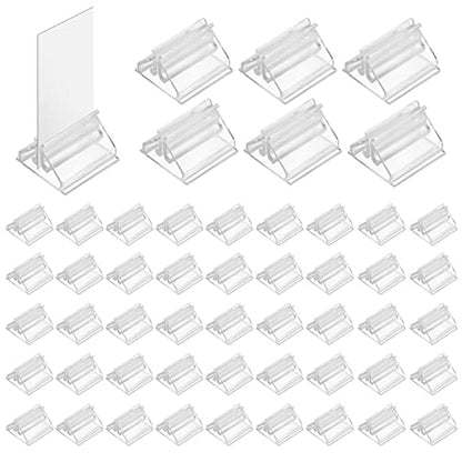 Aster 48 PCS Acrylic Card Stands Clear Game Card Stands, Game Piece Holders Board Game Pieces Stand Markers for Cards, Photos, Memos, Pictures Display