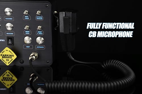 SIM-PANEL Classic 2 Button Box for ATS/ETS2 (American Truck Simulator/Euro Truck Simulator) (Premium Black Brushed Aluminum Finish with CB Communications) - style: Premium Black Brushed Aluminum Finish With CB Communications