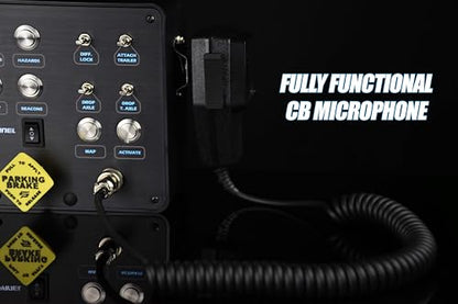 SIM-PANEL Classic 2 Button Box for ATS/ETS2 (American Truck Simulator/Euro Truck Simulator) (Premium Black Brushed Aluminum Finish with CB Communications) - style: Premium Black Brushed Aluminum Finish With CB Communications