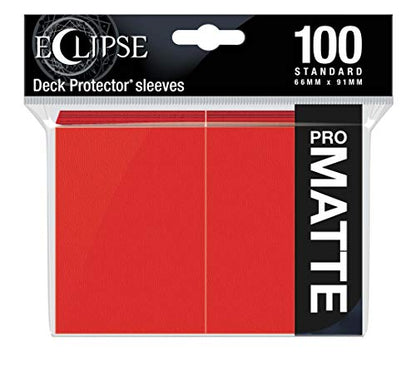 Ultra Pro E-15616 Eclipse Standard Matte Sleeves 100 Pack-Apple Red - color: Apple Red