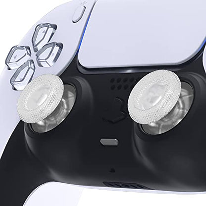 eXtremeRate Clear Replacement Thumbsticks for PS5 Controller, Custom Analog Stick Joystick for PS4 Controller Universal - color: Clear