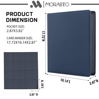 Card Binder 20 Pocket,Trading Card Binder Holds up to 2000 Cards with 50 Sleeves,Zipper Card Holder Album Compatible with TCG Card/Game Cards/Sports Card - color: Dark Blue, size: 20 Pocket 2000