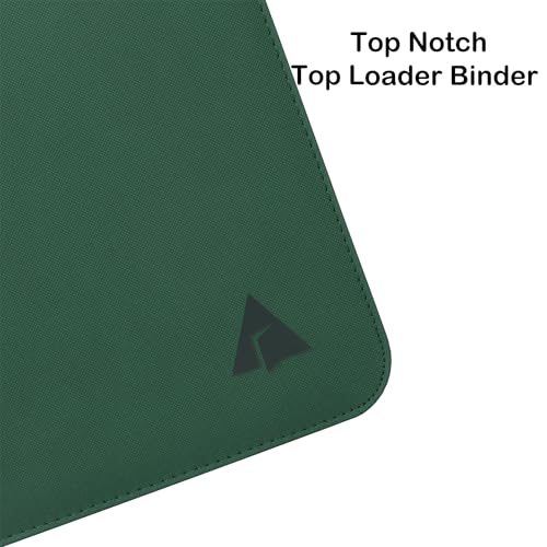 Top loader Binder, Holds 504 Top loaders, 9-Pocket Top Loader Binders with Sleeves for TCG & Sports Cards in 3'' x 4'' Top loaders -Green - color: Green