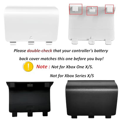 4 Pcs Battery Back Cover for Xbox One/One S/One X Controller[NOT for Xbox Series X/S],Battery Back Shell Covers,Replacement Battery Cover Door Compatible with Xbox One(Black&White) - color: 2 Blacke+2 White