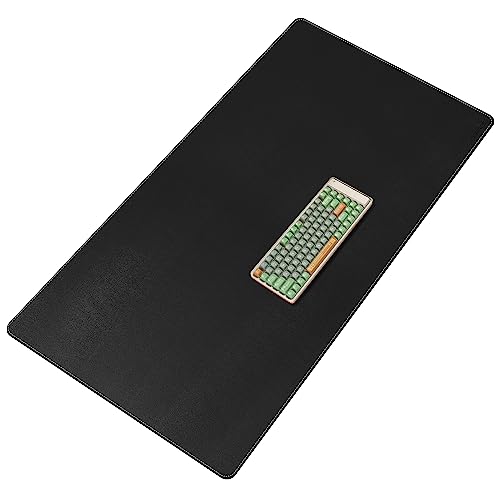 CENNBIE Leather Desk Pad Large, 47.2" x 27.5" Desk Mat Blotter Protector, Extended Non-Slip Mouse Pad, Waterproof PU Leather Desk mat for Desktop Office and Home (Black) - color: Black, size: 27.5" x 47.2"