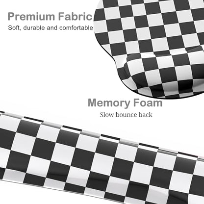 Ergonomic Mouse Pad with Wrist Rest and Keyboard Wrist Rest, Mousepad and Keyboard Pad, Non-Slip Rubber Base, Pain Relief, Mouse Pad with Wrist Support for Gaming, Computer, Office, Black Checkered - color: Black Checkered