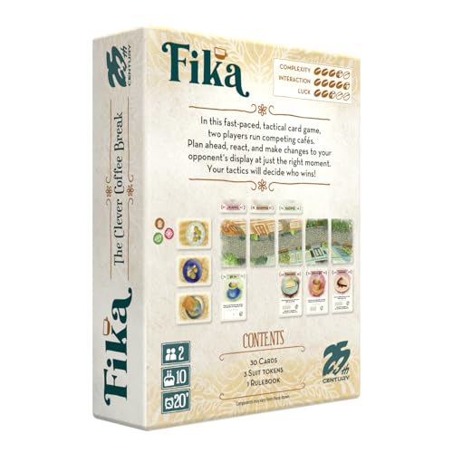 Fika, Two Player Coffee Shop Themed Strategy Card Game - 25th Century Games