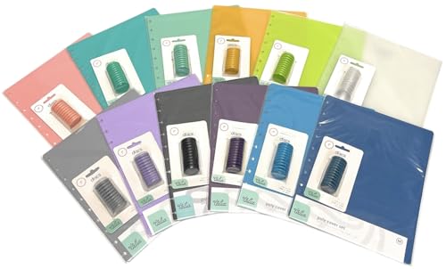 Talia Discbound Notebook - Cover and Disc Set (Assorted 12pk, Midsize Set with Discs) - color: Assorted 12pk W/Discs, size: Midsize Set