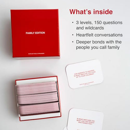 WE'RE NOT REALLY STRANGERS Family Edition Card Game - 150 Conversation Cards for Adults, Teens, and Families - for a Fun & Memorable Family Game Night, Ages 15+, 2-6 Players - style: Family