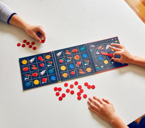 Mudpuppy Space Bingo – Outer Space Version of Travel-Friendly Magnetic Board Game with Adorable Illustrations of Planets for Children Ages 4 to 10, 2-6 Players - style: Space Bingo