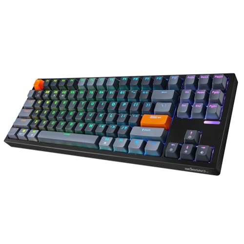 Adesso EasyTouch 1100 Illuminated Mechanical Keyboard | Wired, Wireless, Bluetooth, Multi-OS, VIA, Compact, Copilot Ai Hotkey
