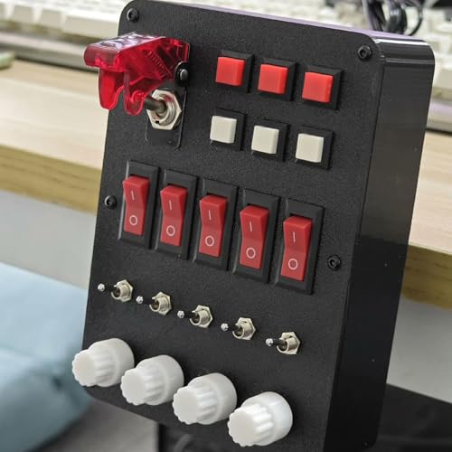 Obokidlyamor Simulator American Truck 19 Customizable Button Box For G27/G29/G920/G923 Steering Wheel;PC Central Control Box Controler For ATS/ETS2 FANATEC for MOZA R3/R5/R9/R12 Base (Style-3) - size: Style-3