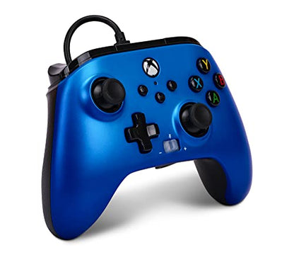 PowerA Enhanced Wired Controller for Xbox Series X|S - Sapphire Fade, gamepad, wired video game controller, gaming controller, Xbox Series X|S, Officially Licensed for Xbox - color: Sapphire Fade
