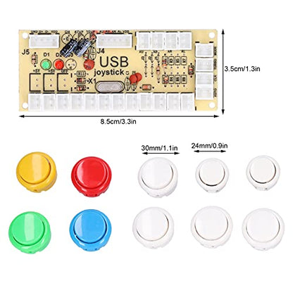 Leapiture Arcade Game Joystick Kits Arcade Buttons Game Diy Kit Parts Game Diy Kit Parts Classic Arcade Games Cabinet Kit