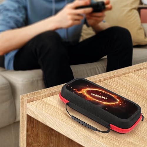 AoHanan Switch Carrying Case Football Ball in Fire And Water Switch Game Case with 20 Games Cartridges Hard Shell Travel Protection Storage for Console & Accessories - color: Football Ball in Fire