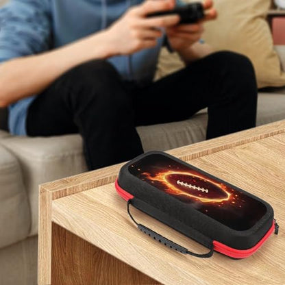 AoHanan Switch Carrying Case Football Ball in Fire And Water Switch Game Case with 20 Games Cartridges Hard Shell Travel Protection Storage for Console & Accessories - color: Football Ball in Fire