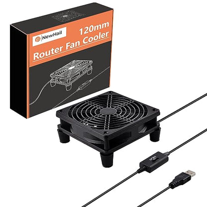 Quiet 120mm Router Fan Cooler with L/M/H 3-Degree Speed Controller, DC 5V USB Powered Cooling Case Fan for Router Modem Receiver DVR PlayStation TV Box - size: 1Pcs 120mm