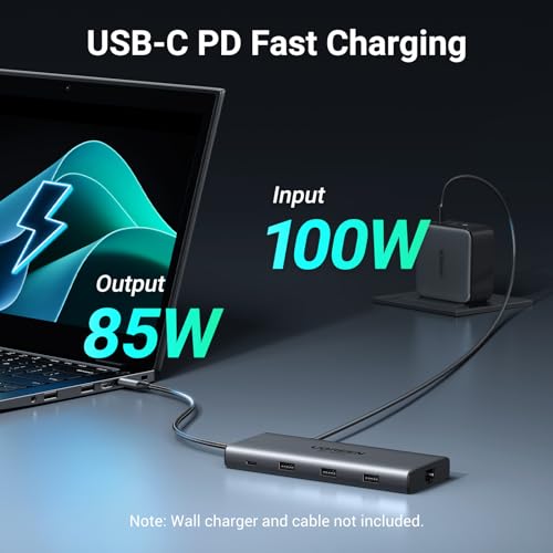 UGREEN USB C Docking Station Dual Monitor, 10-in-1 Laptop Dock with 2 HDMI | 2x HDMI, Single 8K, 100W PD, 1Gbps Ethernet, 4x 5Gbps USB-A/C Data, SD/TF, Revodok Pro Aluminum USB-C Dock for Dell/HP/Lenovo