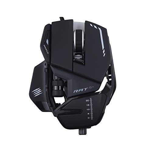 MAD CATZ MR04DCINBL000-0 R.A.T. 6+ Corded Optical Gaming Mouse, Black