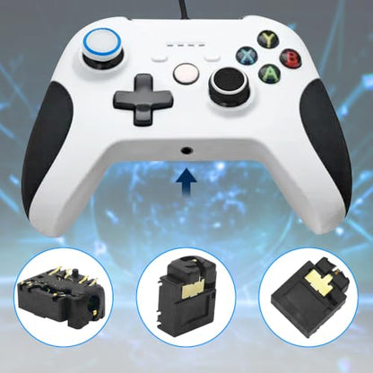 27 PCS LB RB Bumpers Button Replacement Kit, SourceTon LB RB Button Triggers Parts, Joystick, Screwdriver, Thumbstick Holder, Headphone Jack Plug Port, Hat Silicone Compatible with Xbox ONE Controller