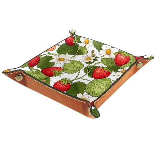 Strawberry Florals Dice Tray Dice Rolling Tray Folding Dice Holder for Dice Games, Like RPG, DND and Other Table Games - color: Multi 5