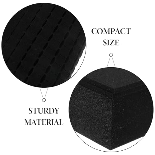 Toyvian 4pcs Easy Tear Foam Inserts for Toolbox and Photo Box, Black Sponge Cushioning Foam with Soundproof Feature, for Packing and Movement Protection
