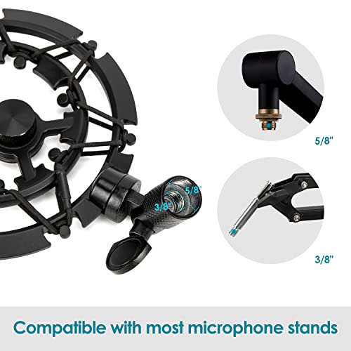 Blue Yeti Shock Mount, Alloy Shockmount Reduces Vibration Noise Matching Mic Boom Arm, Compatible for Blue Yeti and Yeti Pro Microphone by YOUSHARES - color: Shock Mount