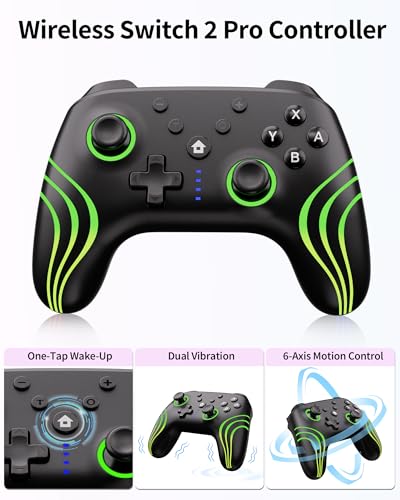 COOWPS Switch 2 Pro Controller Accessories Bundle 14-in-1, Switch 2 TV Dock with 4K@30Hz/PD Max 100W/USB 3.0 Port, All-in-One Carrying Case, Steering Wheels, Screen Protectors, Thumb Grips Caps - color: Dark Black
