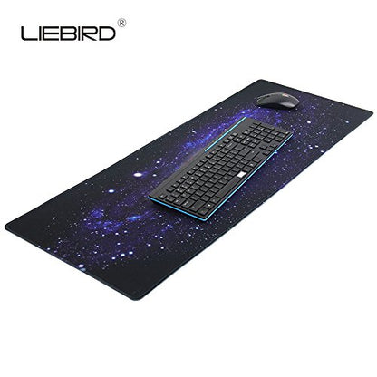 LIEBIRD® Extended XXL Gaming Mouse Pad - Portable Large Desk Pad for Laptop - Non-Slip Rubber Base (Universe) - color: Universe