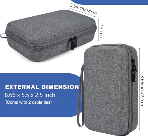 Hard Electronic Organizer Travel Case for MacBook Power Adapter Chargers Cables Power Bank Apple Magic Mouse Apple Pencil USB Flash Disk SD Card Hard Drive Waterproof Shockproof Carrying Case, Grey - color: Grey